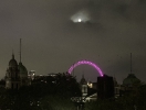 Full moon over the London Eye